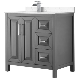 A thumbnail of the Wyndham Collection WCV252536S-Left-VCA-MXX Dark Gray / Carrara Cultured Marble Top / Polished Chrome Hardware