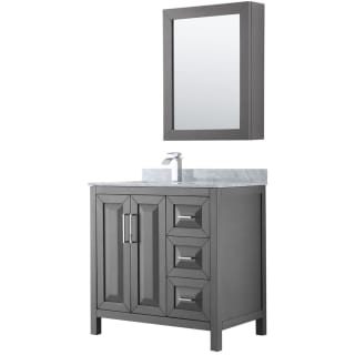 A thumbnail of the Wyndham Collection WCV252536SUNSMED Dark Gray / White Carrara Marble Top / Polished Chrome Hardware