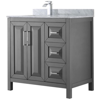 A thumbnail of the Wyndham Collection WCV252536SUNSMXX Dark Gray / White Carrara Marble Top / Polished Chrome Hardware