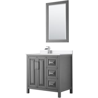 A thumbnail of the Wyndham Collection WCV252536S-Left-VCA-M24 Dark Gray / White Cultured Marble Top / Polished Chrome Hardware