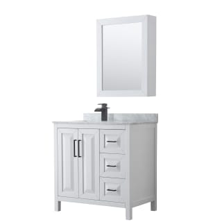 A thumbnail of the Wyndham Collection WCV252536SUNSMED White / White Carrara Marble Top / Matte Black Hardware