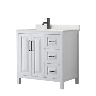 A thumbnail of the Wyndham Collection WCV252536S-QTZ-UNSMXX White / Giotto Quartz Top / Matte Black Hardware