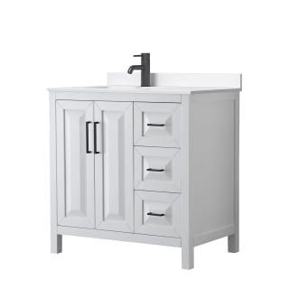 A thumbnail of the Wyndham Collection WCV252536S-QTZ-UNSMXX White / White Quartz Top / Matte Black Hardware