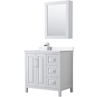 A thumbnail of the Wyndham Collection WCV252536S-Left-VCA-MED White / Carrara Cultured Marble Top / Polished Chrome Hardware