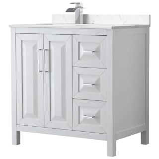 A thumbnail of the Wyndham Collection WCV252536S-Left-VCA-MXX White / Carrara Cultured Marble Top / Polished Chrome Hardware