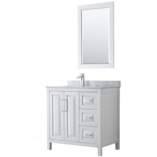 A thumbnail of the Wyndham Collection WCV252536SUNSM24 White / White Carrara Marble Top / Polished Chrome Hardware