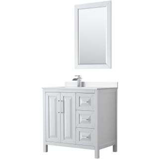 A thumbnail of the Wyndham Collection WCV252536S-Left-VCA-M24 White / White Cultured Marble Top / Polished Chrome Hardware