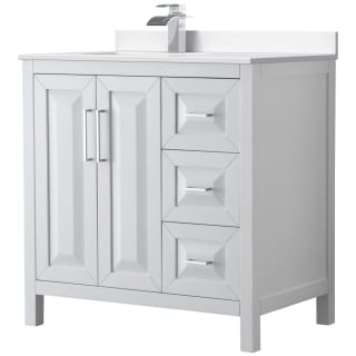 A thumbnail of the Wyndham Collection WCV252536S-Left-VCA-MXX White / White Cultured Marble Top / Polished Chrome Hardware
