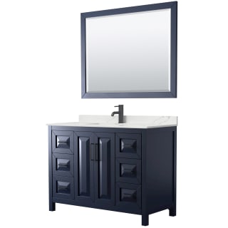 A thumbnail of the Wyndham Collection WCV252548S-QTZ-UNSM46 Dark Blue / Giotto Quartz Top / Matte Black Hardware