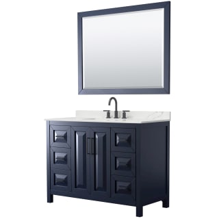 A thumbnail of the Wyndham Collection WCV252548S-QTZ-US3M46 Dark Blue / Giotto Quartz Top / Matte Black Hardware