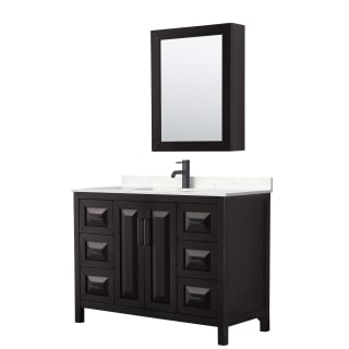 A thumbnail of the Wyndham Collection WCV252548S-VCA-MED Dark Espresso / Carrara Cultured Marble Top / Matte Black Hardware