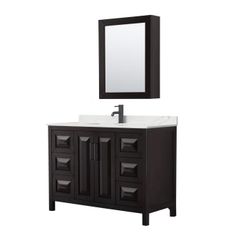 A thumbnail of the Wyndham Collection WCV252548S-QTZ-UNSMED Dark Espresso / Giotto Quartz Top / Matte Black Hardware