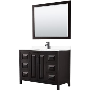 A thumbnail of the Wyndham Collection WCV252548S-VCA-M46 Dark Espresso / White Cultured Marble Top / Matte Black Hardware