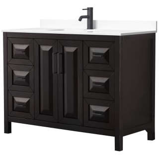 A thumbnail of the Wyndham Collection WCV252548S-VCA-MXX Dark Espresso / White Cultured Marble Top / Matte Black Hardware