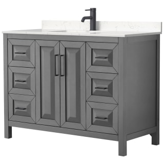 A thumbnail of the Wyndham Collection WCV252548S-VCA-MXX Dark Gray / Carrara Cultured Marble Top / Matte Black Hardware