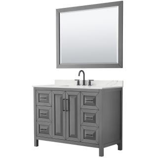 A thumbnail of the Wyndham Collection WCV252548S-QTZ-US3M46 Dark Gray / Giotto Quartz Top / Matte Black Hardware