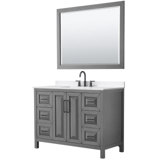 A thumbnail of the Wyndham Collection WCV252548S-QTZ-US3M46 Dark Gray / White Quartz Top / Matte Black Hardware