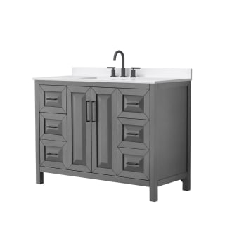 A thumbnail of the Wyndham Collection WCV252548S-QTZ-US3MXX Dark Gray / White Quartz Top / Matte Black Hardware