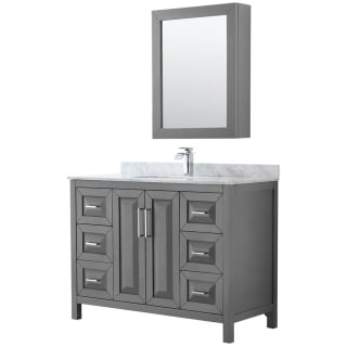 A thumbnail of the Wyndham Collection WCV252548SUNSMED Dark Gray / White Carrara Marble Top / Polished Chrome Hardware