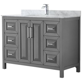 A thumbnail of the Wyndham Collection WCV252548SUNSMXX Dark Gray / White Carrara Marble Top / Polished Chrome Hardware