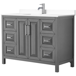 A thumbnail of the Wyndham Collection WCV252548S-VCA-MXX Dark Gray / White Cultured Marble Top / Polished Chrome Hardware