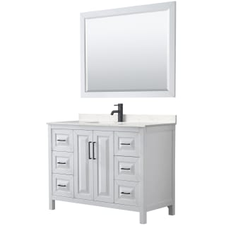 A thumbnail of the Wyndham Collection WCV252548S-VCA-M46 White / Carrara Cultured Marble Top / Matte Black Hardware