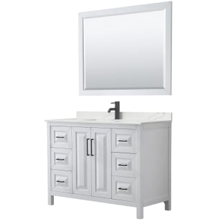 A thumbnail of the Wyndham Collection WCV252548S-QTZ-UNSM46 White / Giotto Quartz Top / Matte Black Hardware