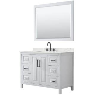 A thumbnail of the Wyndham Collection WCV252548S-QTZ-US3M46 White / Giotto Quartz Top / Matte Black Hardware