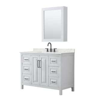 A thumbnail of the Wyndham Collection WCV252548S-QTZ-US3MED White / Giotto Quartz Top / Matte Black Hardware