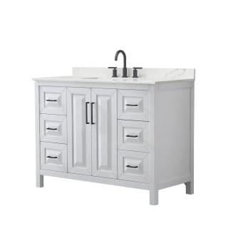 A thumbnail of the Wyndham Collection WCV252548S-QTZ-US3MXX White / Giotto Quartz Top / Matte Black Hardware