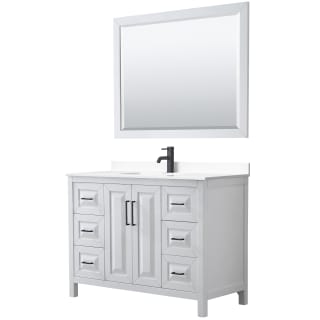 A thumbnail of the Wyndham Collection WCV252548S-VCA-M46 White / White Cultured Marble Top / Matte Black Hardware