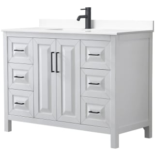 A thumbnail of the Wyndham Collection WCV252548S-VCA-MXX White / White Cultured Marble Top / Matte Black Hardware