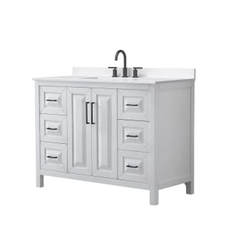 A thumbnail of the Wyndham Collection WCV252548S-QTZ-US3MXX White / White Quartz Top / Matte Black Hardware