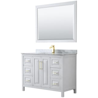 A thumbnail of the Wyndham Collection WCV252548SUNSM46 White / White Carrara Marble Top / Brushed Gold Hardware
