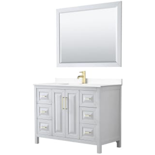 A thumbnail of the Wyndham Collection WCV252548S-VCA-M46 White / White Cultured Marble Top / Brushed Gold Hardware