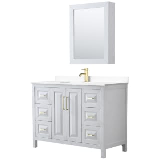 A thumbnail of the Wyndham Collection WCV252548S-VCA-MED White / White Cultured Marble Top / Brushed Gold Hardware