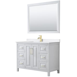 A thumbnail of the Wyndham Collection WCV252548S-QTZ-UNSM46 White / White Quartz Top / Brushed Gold Hardware