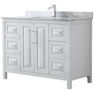 A thumbnail of the Wyndham Collection WCV252548SUNSMXX White / White Carrara Marble Top / Polished Chrome Hardware