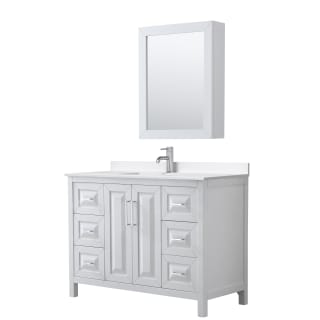 A thumbnail of the Wyndham Collection WCV252548S-QTZ-UNSMED White / White Quartz Top / Polished Chrome Hardware