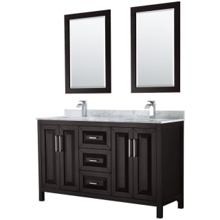A thumbnail of the Wyndham Collection WCV252560DUNSM24 Dark Espresso / White Carrara Marble Top / Polished Chrome Hardware