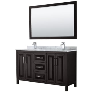 A thumbnail of the Wyndham Collection WCV252560DUNSM58 Dark Espresso / White Carrara Marble Top / Polished Chrome Hardware