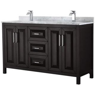 A thumbnail of the Wyndham Collection WCV252560DUNSMXX Dark Espresso / White Carrara Marble Top / Polished Chrome Hardware