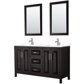 A thumbnail of the Wyndham Collection WCV252560D-VCA-M24 Dark Espresso / White Cultured Marble Top / Polished Chrome Hardware