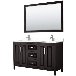 A thumbnail of the Wyndham Collection WCV252560D-VCA-M58 Dark Espresso / White Cultured Marble Top / Polished Chrome Hardware