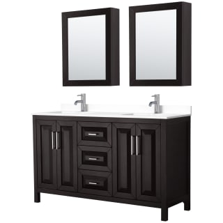 A thumbnail of the Wyndham Collection WCV252560D-VCA-MED Dark Espresso / White Cultured Marble Top / Polished Chrome Hardware