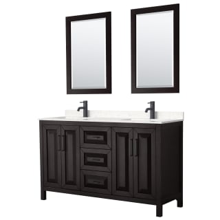 A thumbnail of the Wyndham Collection WCV252560D-VCA-M24 Dark Espresso / Carrara Cultured Marble Top / Matte Black Hardware