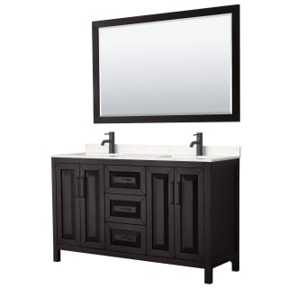 A thumbnail of the Wyndham Collection WCV252560D-VCA-M58 Dark Espresso / Carrara Cultured Marble Top / Matte Black Hardware