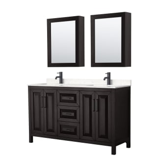 A thumbnail of the Wyndham Collection WCV252560D-VCA-MED Dark Espresso / Carrara Cultured Marble Top / Matte Black Hardware