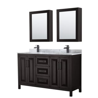 A thumbnail of the Wyndham Collection WCV252560DUNSMED Dark Espresso / White Carrara Marble Top / Matte Black Hardware