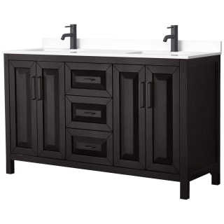 A thumbnail of the Wyndham Collection WCV252560D-VCA-MXX Dark Espresso / White Cultured Marble Top / Matte Black Hardware